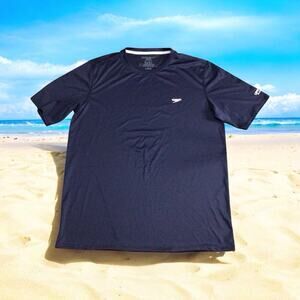 Speedo Shirt Adult Large Navy Blue UPF 50+ Outdoors Beach Active Running Mens